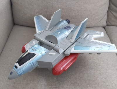 VTG 2006 Hasbro Transformers Starscream Barrel Roll Nerf Blaster Plane Toy