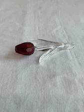 Swarovski Crystal SCS Renewal Gift #608567  Red Faceted Bud Tulip 3.5"