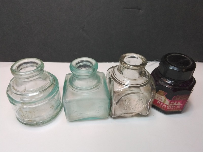 Antique Sanfords Ink Bottle Lot