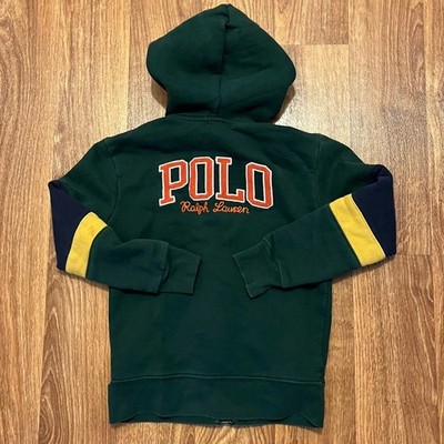 Polo Ralph Lauren Hoodie Kids Size 6 Green Zip Up Pony Logo