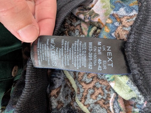 Next Size 12 Tall Pyjama Bottoms Brown Leopard Print Floral Soft Green Pink Blue - Picture 5 of 5