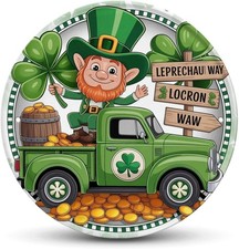 Saint Patrick's Day Tin Sign, Vintage Irish Leprechaun metal sign Print