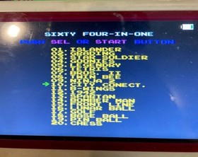 Famicom Game Super 64in1 with Fancy Mario Bros. (Defect On Shell)