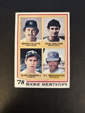 1978 Topps - Rookie Shortstops Paul Molitor, Alan Trammell, U.L. Washington #707