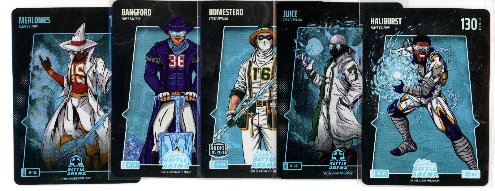 Bo Jackson Battle Arena Ice Foil 5 Card Lot (KD)