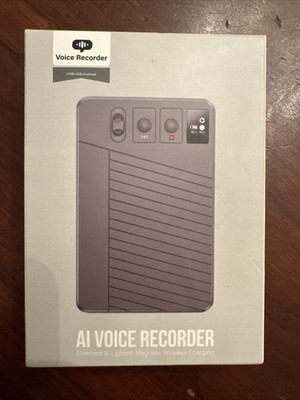 AI Voice Recorder Slim Digital Recorder with Wireless Charging   For iOS/Android