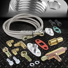 Braided Stainless Steel T3t4 Turbo Charger 77oil Feed Line58 Return Fitting Braided Stainless Steel T3t4 Turbo Charger 77oil Feed Line58 Return Fitting