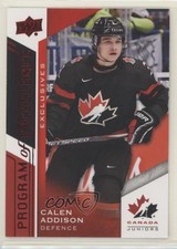 2020-21 Team Canada Juniors Program of Excellence Exclusives Calen Addison 09za