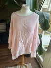 Made In Italy Pale Pink Relaxed Fit Round Neck Top Jersey Vest Lining One Size