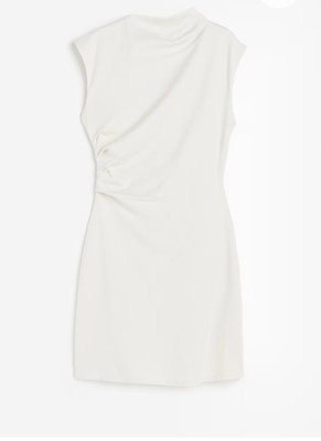 draped jersey dress h&m NWT Cream Ladies S daytimewedding