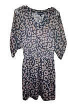 Express Women's Leopard Print Dress. Built In Slip. Cinched Waist. Size XS.