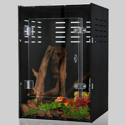 10 Gallon Reptile Tank - 12x12x18 Crested Gecko Tank Enclosure - PVC Habitat wit