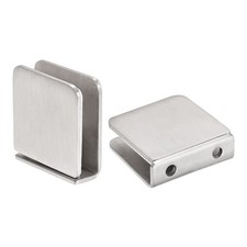 Stainless Steel Square Steel Glass Band, 2pcs Adjustable 8-12mm Thickness