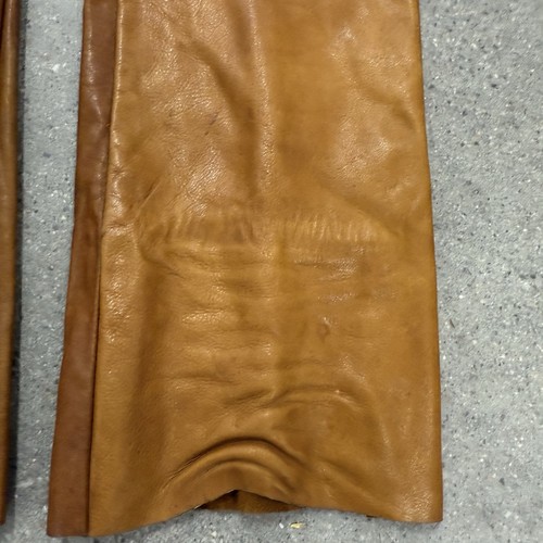 Vtg 60s East West Musical Instruments Leather Pants 32x32 - Picture 2 of 20