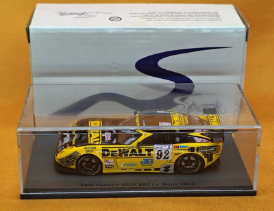 Spark Maßstab 1:43 SCTR02 TVR Tuscan 400R Le Mans #92 2003 Boxed Model