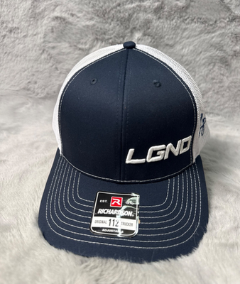 #ad Legend Supply Co LGND Hat Cap Blue 112 Trucker Snap Back Embroidered Adjustable $24.99