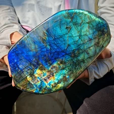 4.8LB Natural Labrador moonstone quartz free form mineral specimen  2200g