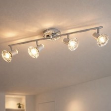 Spot De Plafond En Cristal LED Pour Cuisine En Chrome Luminaire Mobile