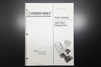 #ad Troy Bilt 1901534 Chipper Vacuum Models 47278 47279 Parts Catalog $19.99