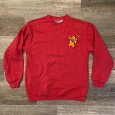 Vintage 90s Disney Winnie The Pooh Embroidered Crewneck Sweatshirt M Red - NICE