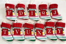 Wondershop Monogram Mini Letter Rainbow Christmas Stocking Initial Target Knit