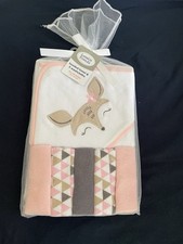 Luvable Friends Baby Boy Hooded Towel with Five Washcloths, Boy Fox, One Size