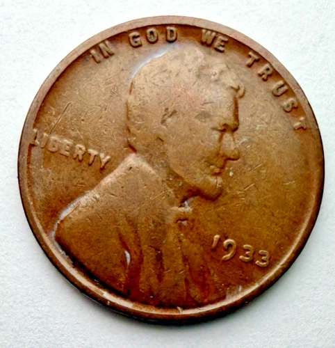 1933-P Lincoln Wheat 1c ~ Very Good / VG?+? ~ Ultra Low Start Bid ~ Nice! ~ F36