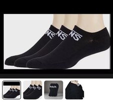 Vans OTW Classic Super No Show Socks 3 Pack Black Mens Off The Wall Basics 10 13