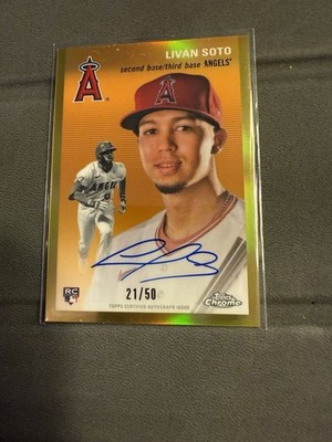 2023 Topps Chrome Platinum Certified Auto Livan Soto CPA-LSO /50