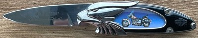 Harley Davidson Heritage Softail Franklin Mint Folding Pocket Knife w/ Case