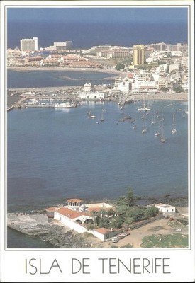 Los Cristianos Teneriffa Spanien Hafen Vintage Postkarte 1991 verschickt