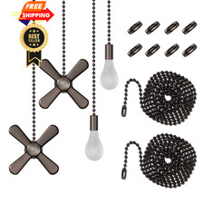Ceiling Fan Pull Chain, Including 4Pcs Beaded Ball 12inch, Oil Rubbed Bronze