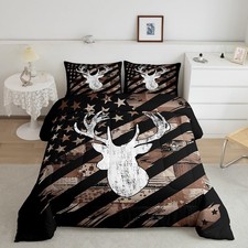 Deer Comforter Set King Size, Kids Antlers Hunting Comforter for Boys Girls, ...