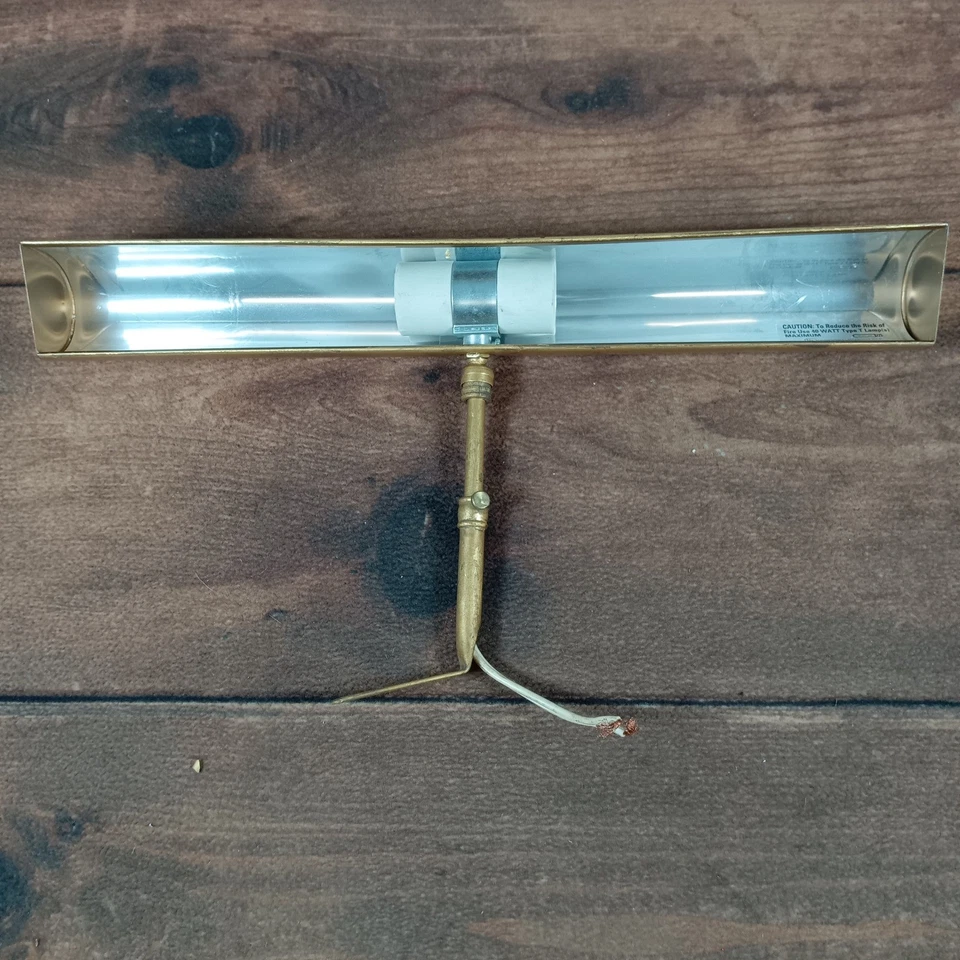 Vintage Brass Picture Light Lamp Adjustable Arm Lot 3 House of Troy Hobby Hill - Image 3 of 4