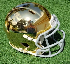 NOTRE DAME FIGHTING IRISH GOLD CHROME FOOTBALL MINI HELMET (NOT DIPPED)