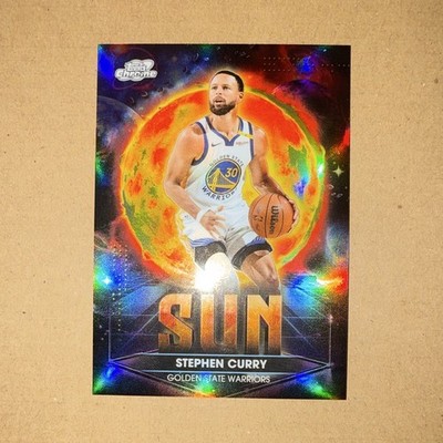 Topps 2026 Chrome Stephen Curry Planetary Pursuit Sun Insert PPS-3 Warriors