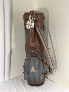 Vintage Gregory Paul Leather & Tartan Plaid ProCarry Golf Bag USA Made
