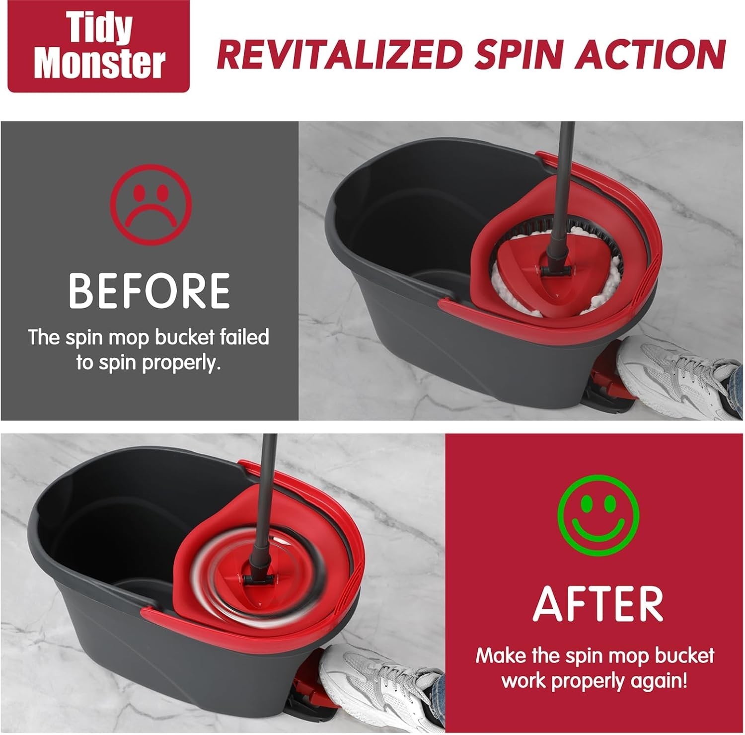 Pedal Bearing Replacement for OCedar Mop Bucket - Easy Fix for O-Cedar Easywring