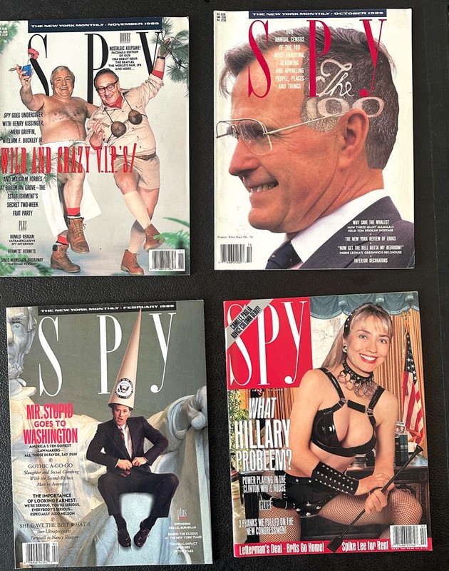 4 Spy Magazines - Politicals, Hillary Clinton, Bush, Henry Kissinger,