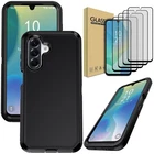 Black For Samsung Galaxy A26 Rugged Phone Case Shockproof Cover Screen Protector