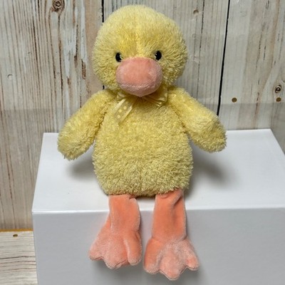 Carter's Baby Yellow Duck Plush Terry Cloth Lovey Toy Easter Orange Floppy Legs