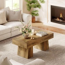 Rustic Coffee Table 120cm Wood Effect Industrial Farmhouse Living Room Table