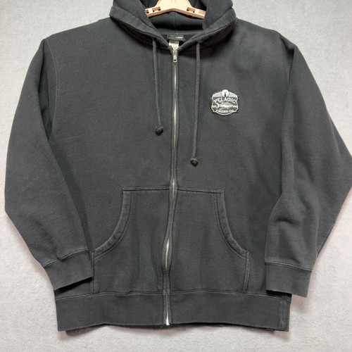 Pelagic Fishing Co Mens Black Full Zip Graphic Hoodie Sweatshirt Size XL