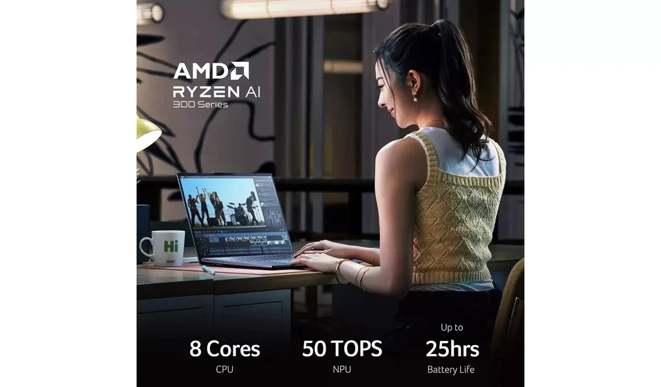 ACER Swift Go 14 AI OLED 14" Laptop - AMD Ryzen AI 7 350 16GB RAM 1TB SSD - Image 4 of 4