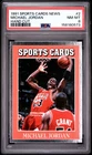 158180573 Michael Jordan 1991 Sports Cards News #2 PSA 8
