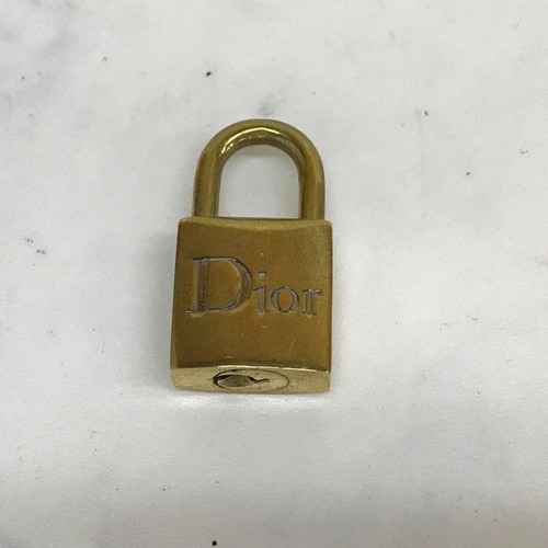 Christian Dior Gold Color Padlock Cadena W/Key M1 - Picture 6 of 12