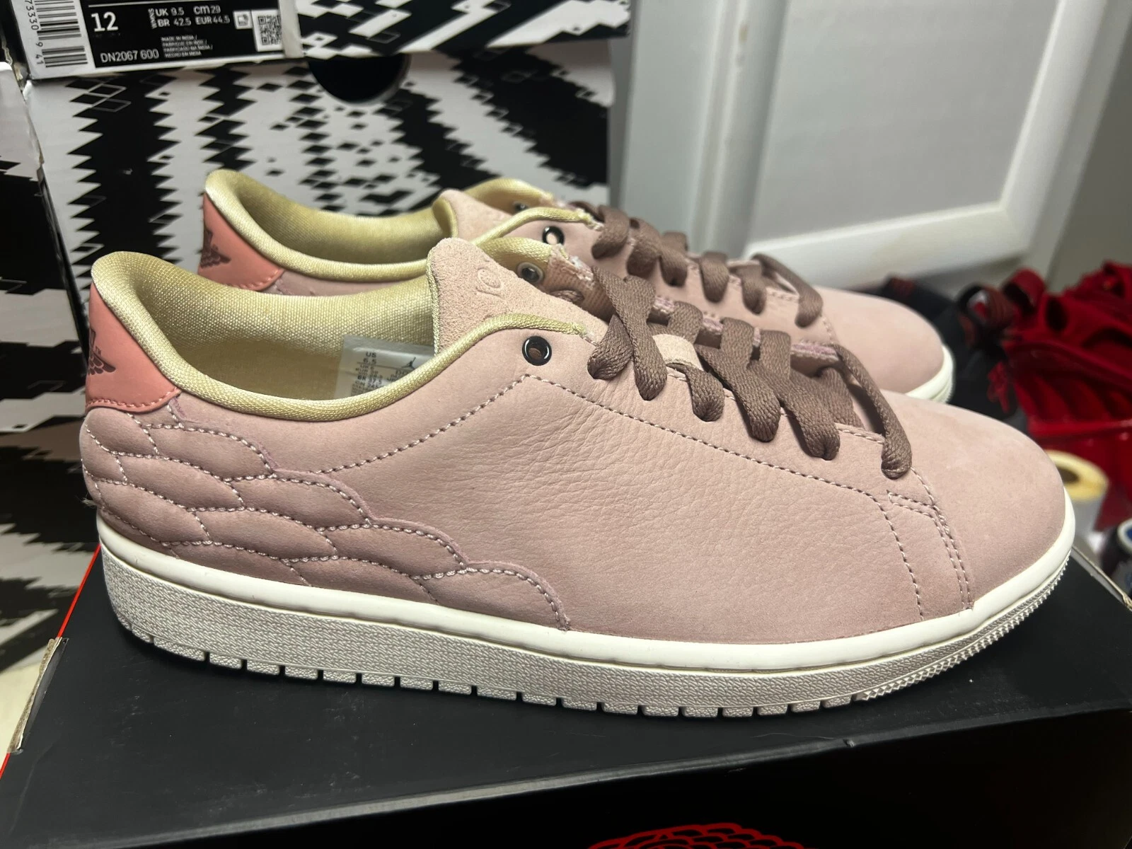 Nike Air Jordan 1 Centre Court rosa scarpe uomo taglia 6 5 (donna taglia 8) retrò