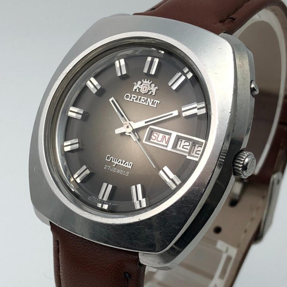 ORIENT 自動巻き腕時計 27 JEWELS Vtg ORIENT AAA Deluxe Racer 27j 349-13770 Japan 60-s