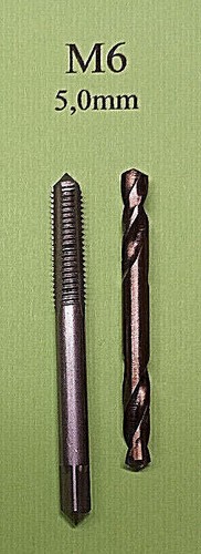 M6 Gewindebohrer /*10er-SparSET* plus Cobald-Vorbohrer 5mm HSS-Gewindeschneider - 第 1/6 張圖片