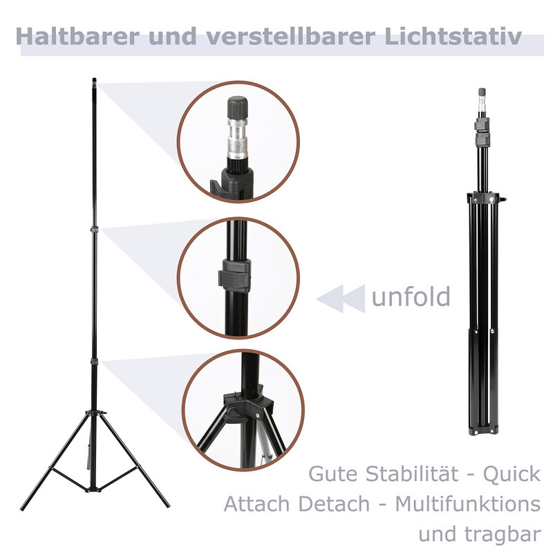 3x Hintergrund Hintergrundsystem 2.6X3m Fotostudio Stativ Teleskop Tasche Set